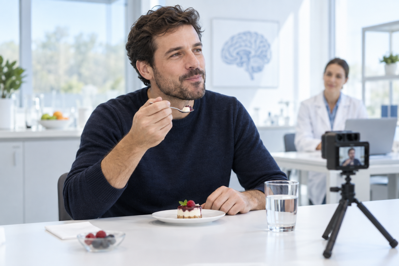 Registro de la expresión facial durante una degustación