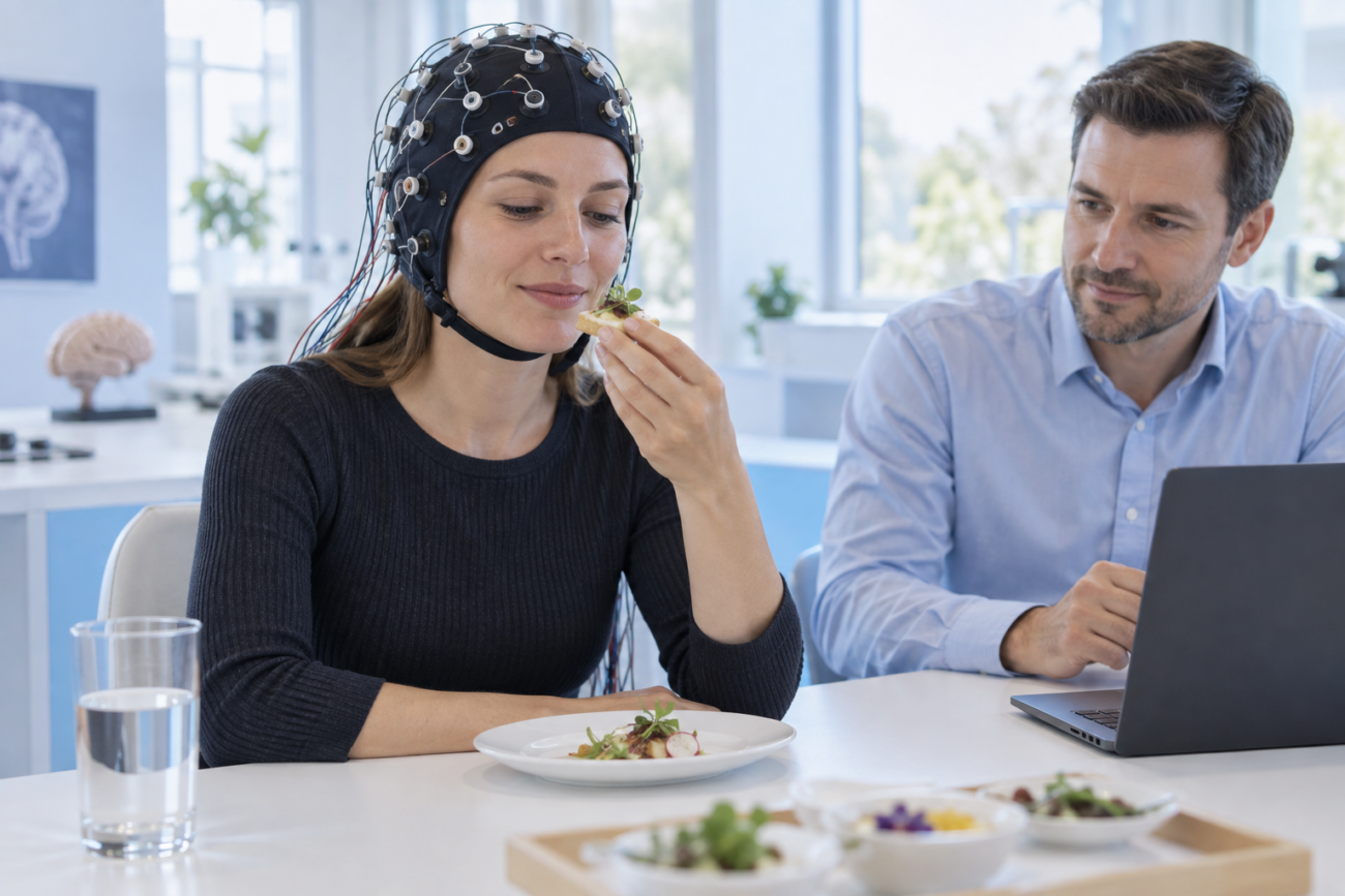 Registro EEG en una sesión de investigación gastronómica